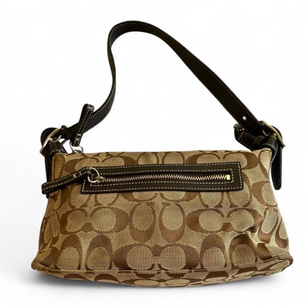 AUTHENTIC VINTAGE Coach Brown Shoulder Bag with Signature Design